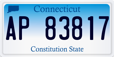 CT license plate AP83817