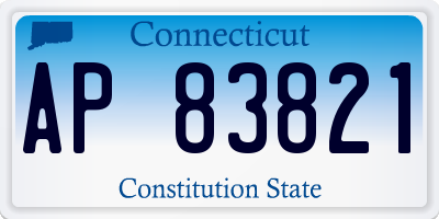 CT license plate AP83821