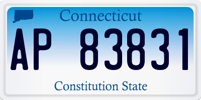 CT license plate AP83831