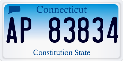 CT license plate AP83834