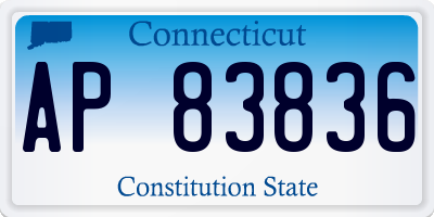 CT license plate AP83836