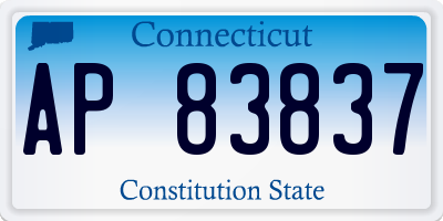 CT license plate AP83837