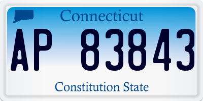 CT license plate AP83843