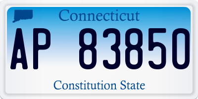 CT license plate AP83850