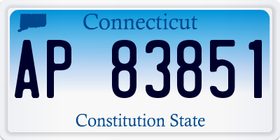 CT license plate AP83851