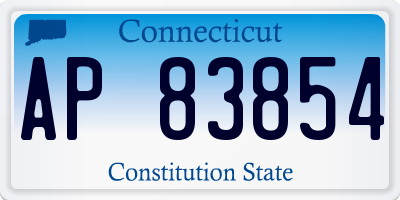 CT license plate AP83854