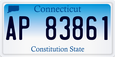 CT license plate AP83861