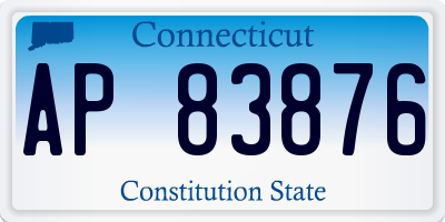 CT license plate AP83876