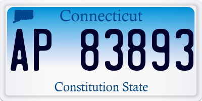 CT license plate AP83893