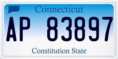 CT license plate AP83897
