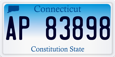 CT license plate AP83898