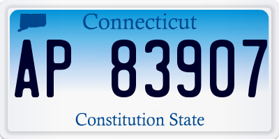 CT license plate AP83907