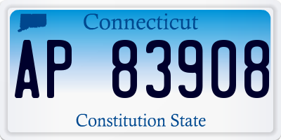 CT license plate AP83908