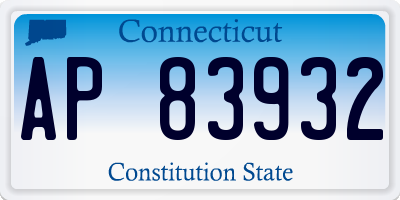 CT license plate AP83932