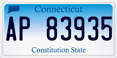CT license plate AP83935