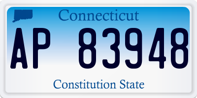 CT license plate AP83948