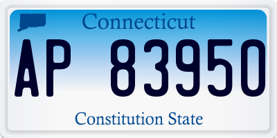 CT license plate AP83950