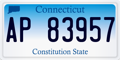 CT license plate AP83957