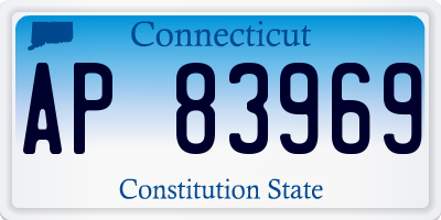 CT license plate AP83969