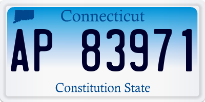 CT license plate AP83971