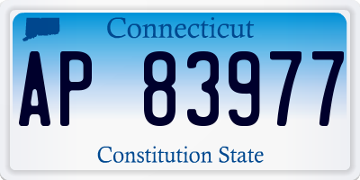CT license plate AP83977
