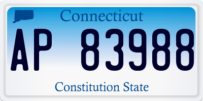 CT license plate AP83988