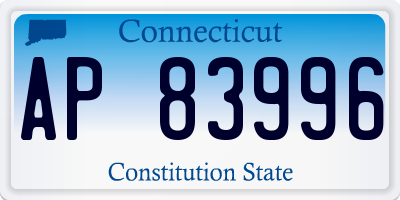 CT license plate AP83996