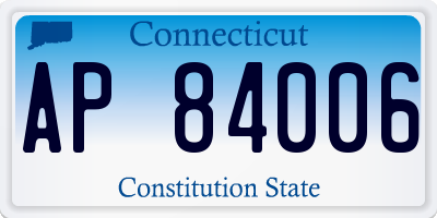 CT license plate AP84006