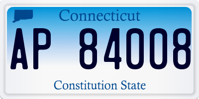 CT license plate AP84008