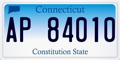 CT license plate AP84010