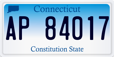 CT license plate AP84017