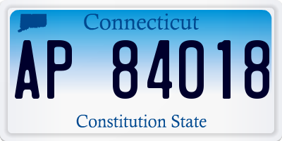 CT license plate AP84018