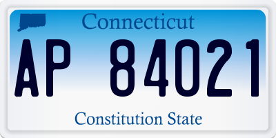 CT license plate AP84021