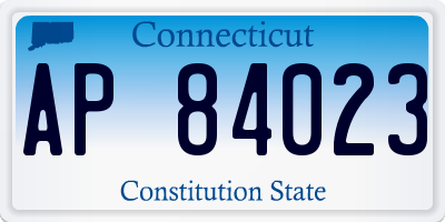 CT license plate AP84023