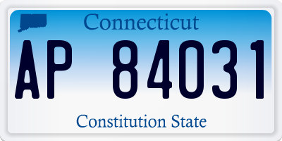 CT license plate AP84031