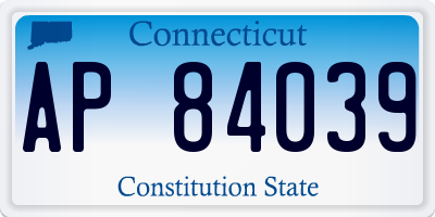 CT license plate AP84039
