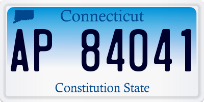 CT license plate AP84041