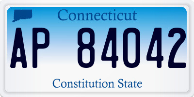 CT license plate AP84042