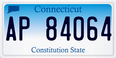 CT license plate AP84064