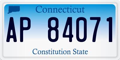 CT license plate AP84071