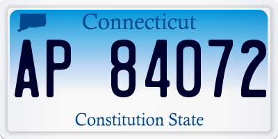 CT license plate AP84072