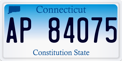CT license plate AP84075