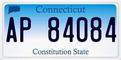 CT license plate AP84084