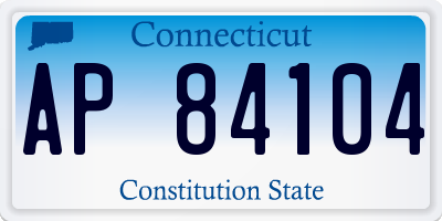 CT license plate AP84104