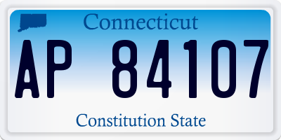 CT license plate AP84107