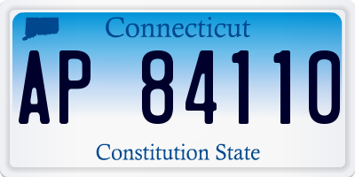 CT license plate AP84110