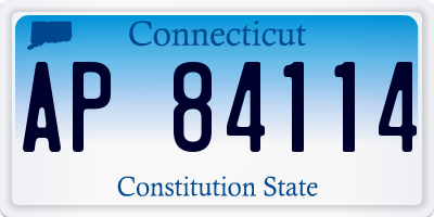 CT license plate AP84114