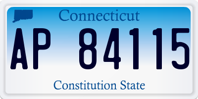 CT license plate AP84115