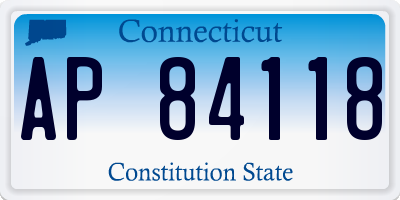 CT license plate AP84118