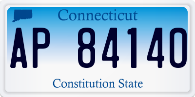 CT license plate AP84140